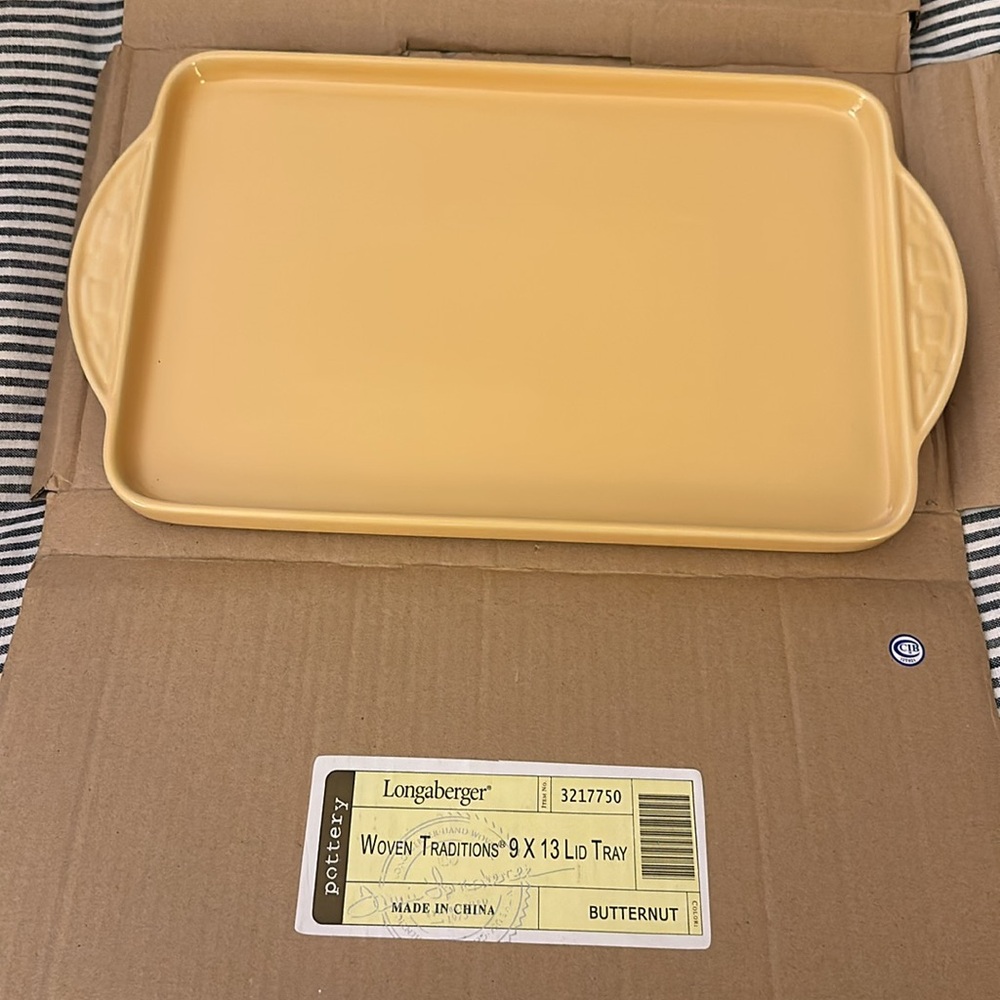 Longaberger Woven Traditions 9x13 Lid Butternut